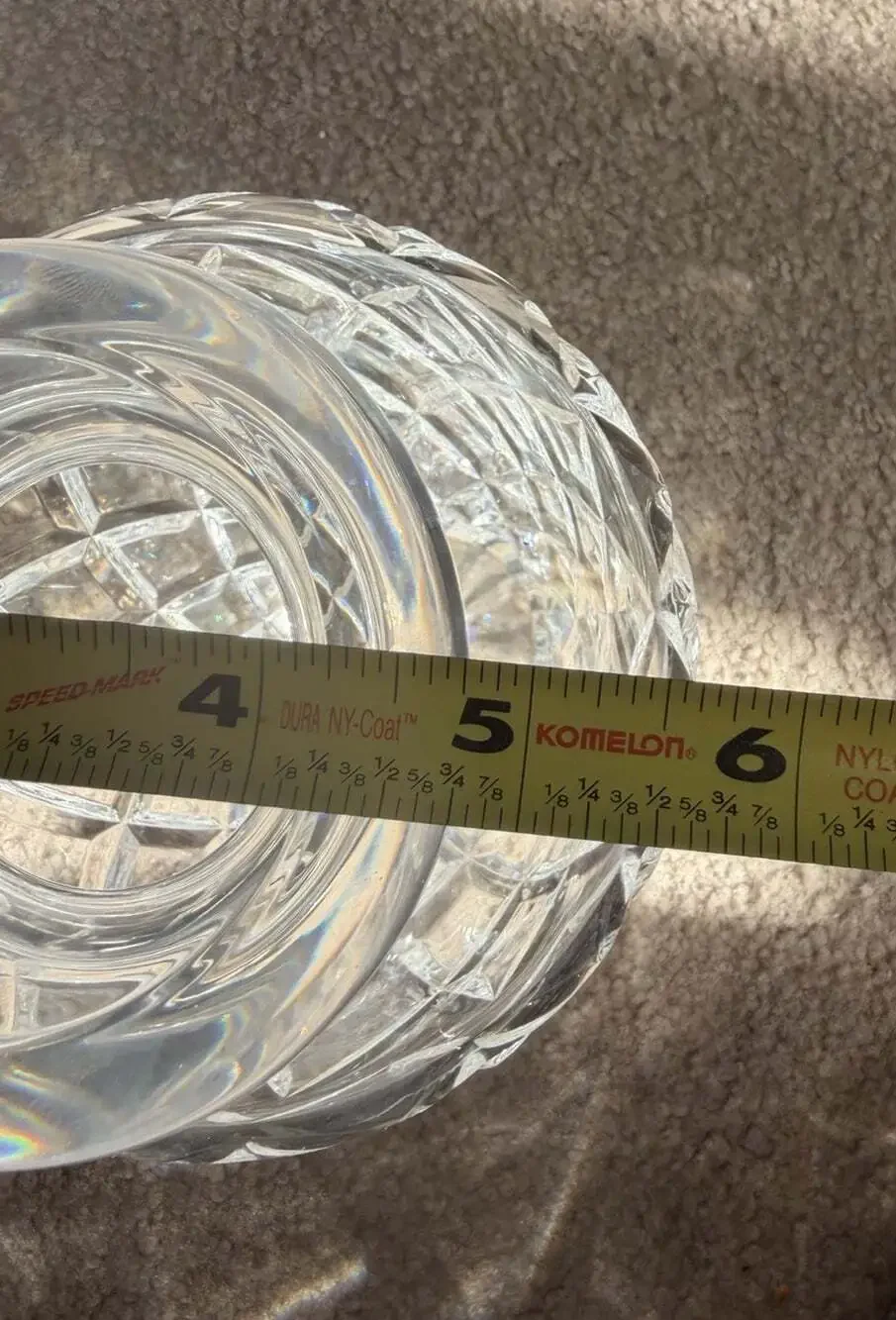 Rare Vintage WATERFORD Diamond / Vertical Cut  8
